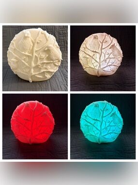 Barbara King Cardinal Illuminated Garden Decor Bird Standstone Color Changing